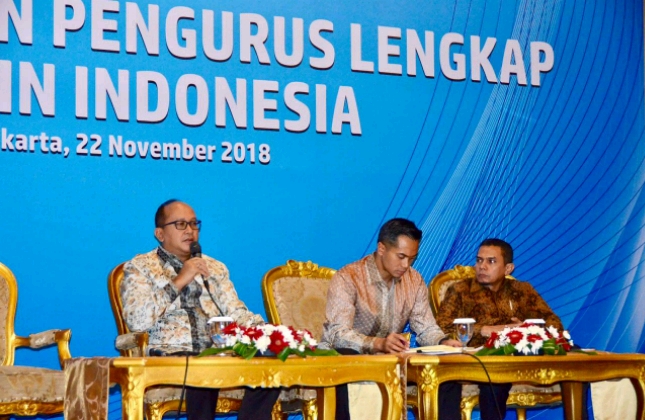 Ketua Umum Kadin Indonesia Rosan P. Roeslani saat menghadiri acara Rapat Dewan Pengurus Lengkap yang digelar di Balai Kartini, Jakarta (Foto: Kadin Indonesia) 