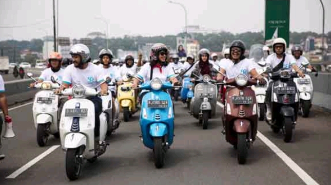 Piaggio Indonesia Gelar Celebration Ride