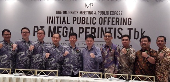 Jajaran Direksi dan Komisaris PT Mega Perintis Tbk usai acara Due Diligence Meeting 2018 di Jakarta (Foto: Abe)