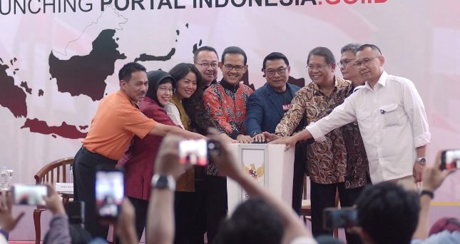 Ceremony Launching Indonesia.go.id - GPR TV bersama Kominfo dan Perwakilan Lembaga Negara lainnya