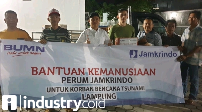 Jamkrindo Kirim Bantuan Untuk Korban Tsunami di Lampung