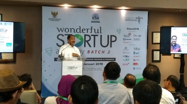 Menteri Pariwisata Arief Yahya saat membuka Wonderful Startup Academy 2 (Foto: Ridwan/Industry.co.id)