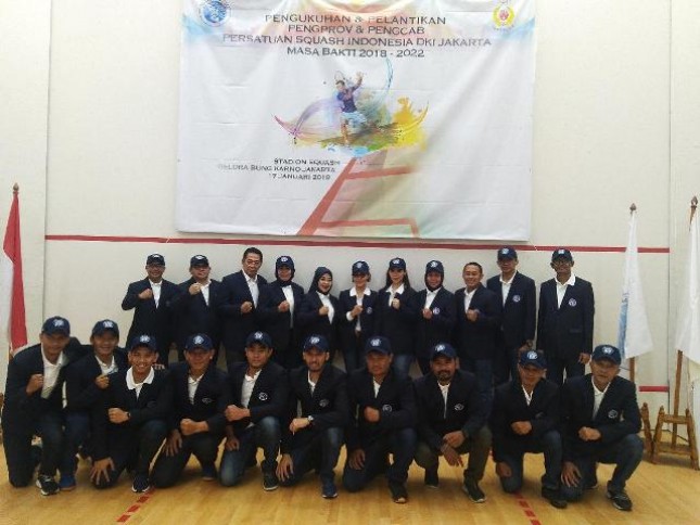 Pengurus Cabang Persatuan Squash Indonesia DKI Jakarta masa bakti 2018-2022