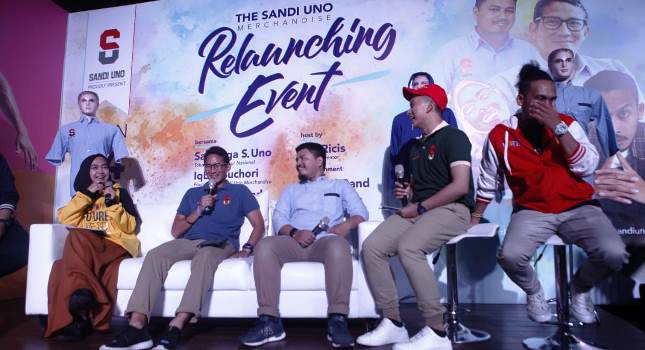 Sandiaga Uno Membagikan Pengalamannya sebagai Pengusaha saat Relaunching Brand TheSandiUno