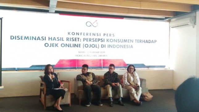 Konferensi pers Diseminasi Riset: Persepsi Konsumen terhadap ojek online di Indonesia