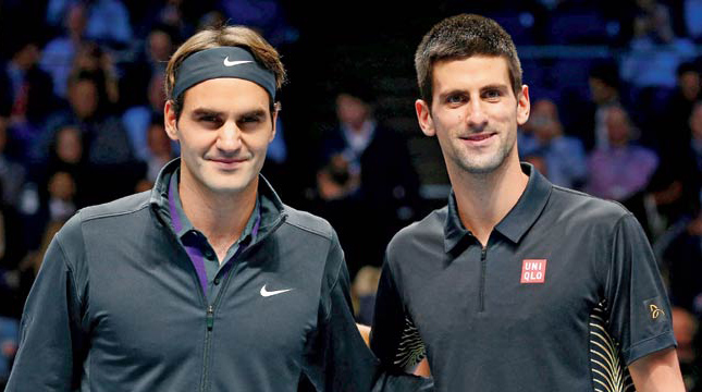 Roger Federer dan Novak Djokovic (Pinterest)