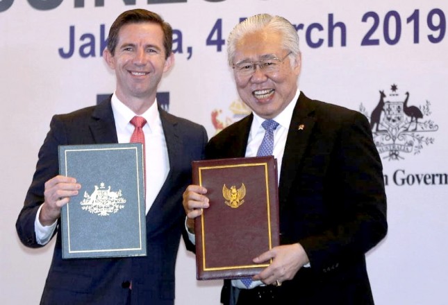 Indonesia melakukan perjanjian perdagangan bebas dengan Australia (IA-CEPA).