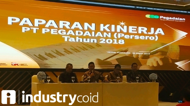 Paparan kinerja keuangan 2018 PT Pegadaian (Hariyanto/INDUSTRY.co.id)