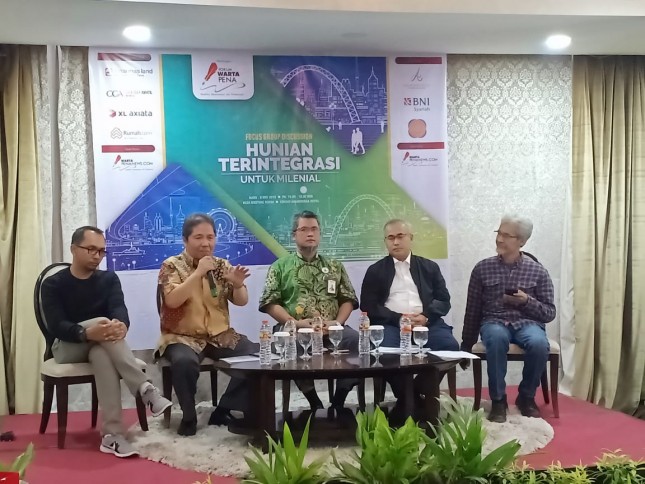 Acara FGD “Hunian Terintegrasi untuk Milenial” yang diselenggarakan oleh Forum Warta Pena di Hotel Amaroossa Jakarta, Rabu (8/5/2019). 