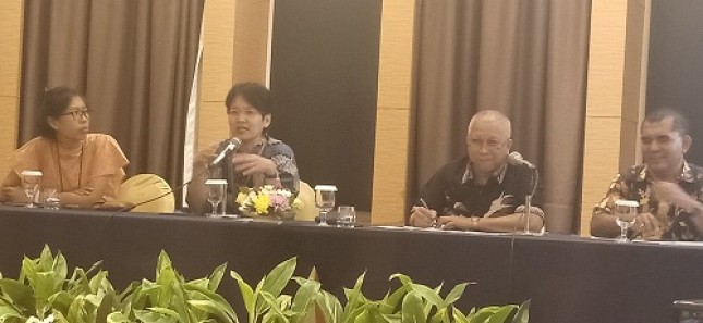 Diskusi dengan wartawan di Jakarta, Jumat (24/5/2019).