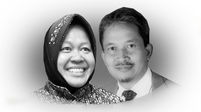 Walikota Surabaya Tri Rismaharini dan Rektor ITS Surabaya Prof. Joni Hermana 