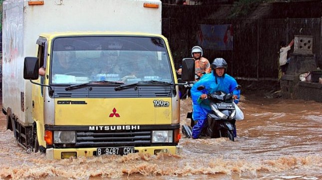 Banjir di Jakarta. (Adem Sarvacioglu/Anadolu Agency)