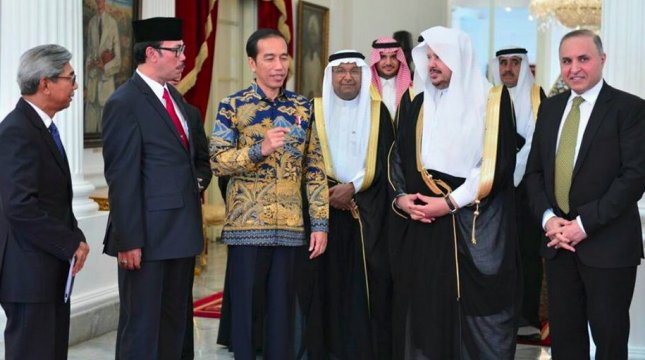 Presiden Joko Widodo dan delegasi Arab Saudi. (Foto: Biro Pers Setpres)