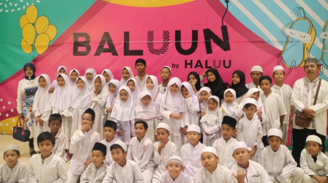 200 anak panti asuhan merayakan Hari Anak Nasional dengan melakukan berbagai hal menarik di Haluun by Haluu.(ist)