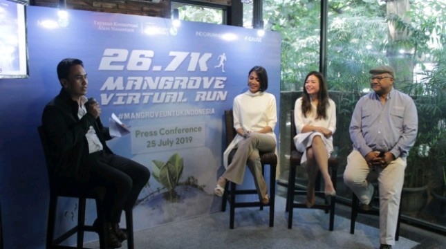 Press conference Mangrove Virtual Run 2019 di Jakarta, Kamis (25/7).(ist)