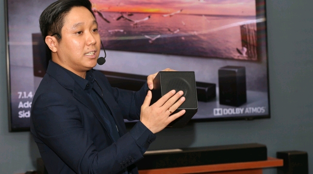 Peluncuran Samsung Harman Kardon Soundbar Q90R di Jakarta, Rabu (31/7).(ist)