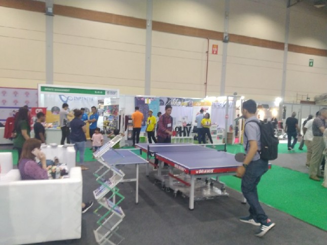 Arena permainan olahraga di booth ISEF 2019 (Anto: Industry.co.id)