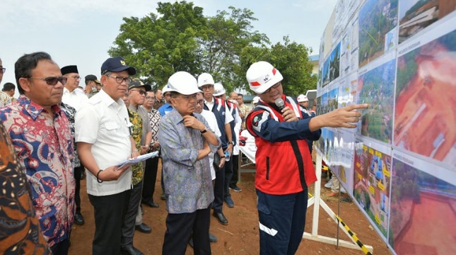 Wapres Jusuf Kalla tinjau progres pembangunan Kampus UIII