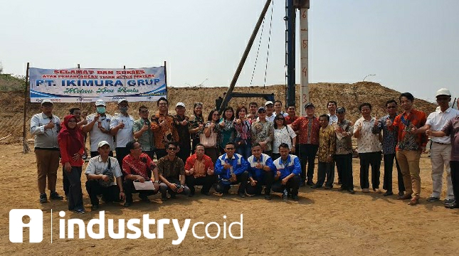 Pemancangan tiang pertama pembangunan pabrik baru Ikimura Group di KNIC (Foto: Industry.co.id)