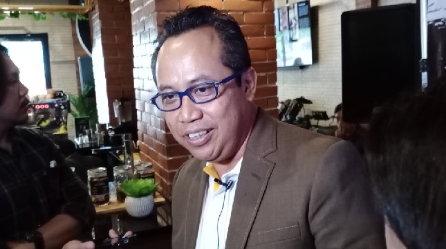 Direktur PT Djakarta Lloyd (Persero), Suyoto dalam acara Ngopi BUMN di Kementerian BUMN, Kamis (29/8).(Andi Mardana)