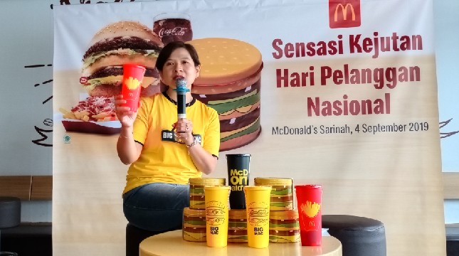 McDonald's Indonesia memperingati Hari Pelanggan Nasional dengan meluncurkan menu Big Mac McFlavor Set.(Andi Mardana)