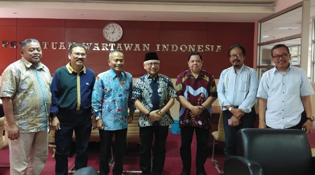 Kedatangan Sekda Kalimantan Selatan di Kantor PWI Pusat 
