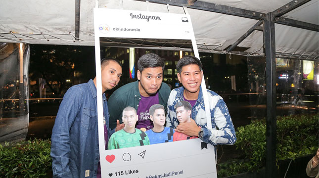  Para personil RAN (Rayi, Asta dan Nino) Dalam Acara OLX Indonesia Meluncurkan #BekasJadiPensi 
