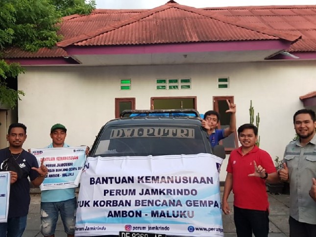 Perum Jamkrindo sumbang korban Beacana Maluku