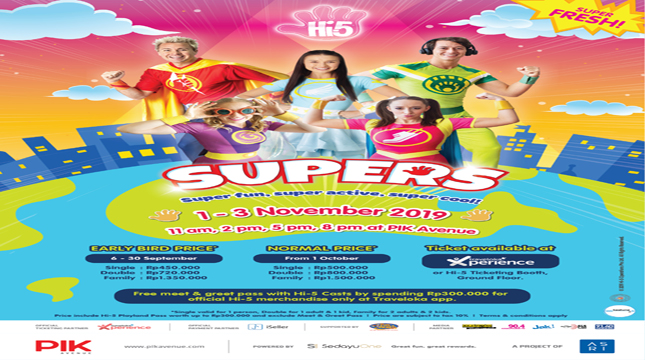PIK Avenue Gelar Hi-5 Supers, Hadirkan Pilihan Hiburan Anak yang Berbeda