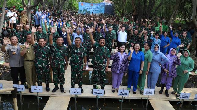 TNI Tanam 300.074 Mangrove dari Sabang-Merauke