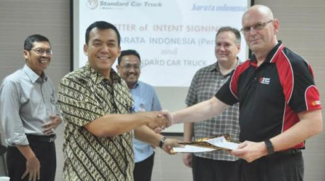 PT Barata Indonesia (persero) lakukan penandatanganan Letter of Intent (LoI) dengan, Standart Car Truck (SCT) a Wabtec Subsidiary Company