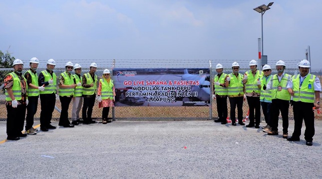 Pertamina dan Elnusa Petrofin Resmikan Sarana dan Fasilitas Modular Tank di DPPU Radin Inten II Lampung 