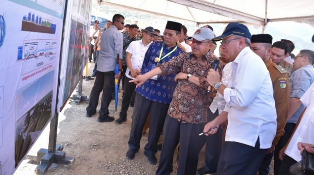 Wapres Jusuf Kalla saat berkunjung ke Kota Palu