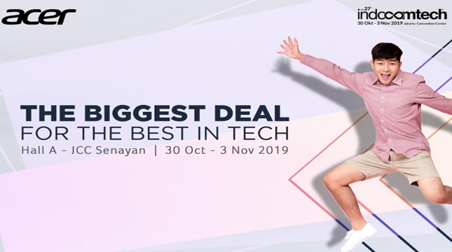 Hadir di Indocomtech 2019 dengan Beragam Promo, Acer Berikan Cashback Pembelian Laptop Tipis dan Stylish 