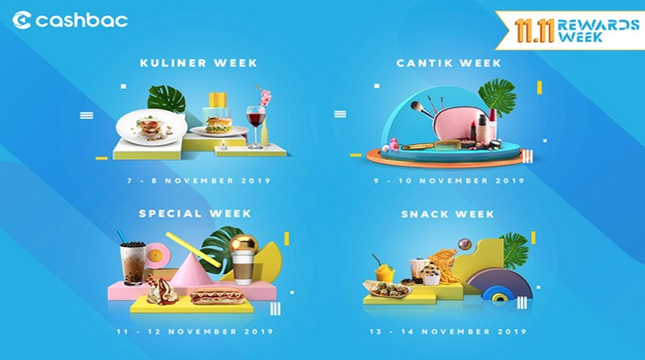 Semarakan Festival Belanja, Cashbac Memberikan Rewards Selama Satu Minggu Penuh Dengan “11.11 Rewards Week”