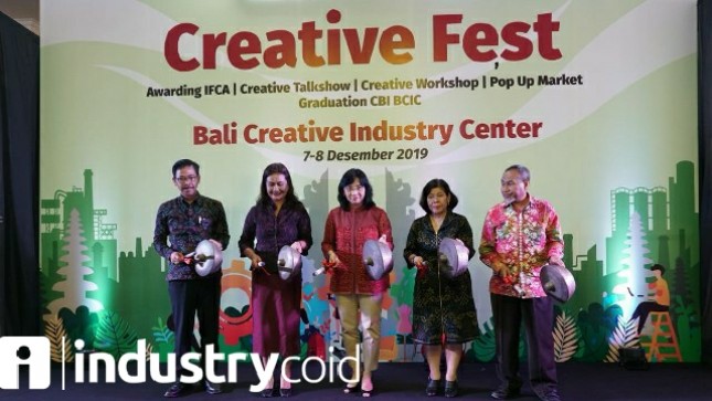 Dirjen IKMA Kementerian Perindustrian Gati Wibawaningsih dalam acara Creative Fest Bali Crative Industry Center (BCIC) (Foto: Ridwan/Industry.co.id)