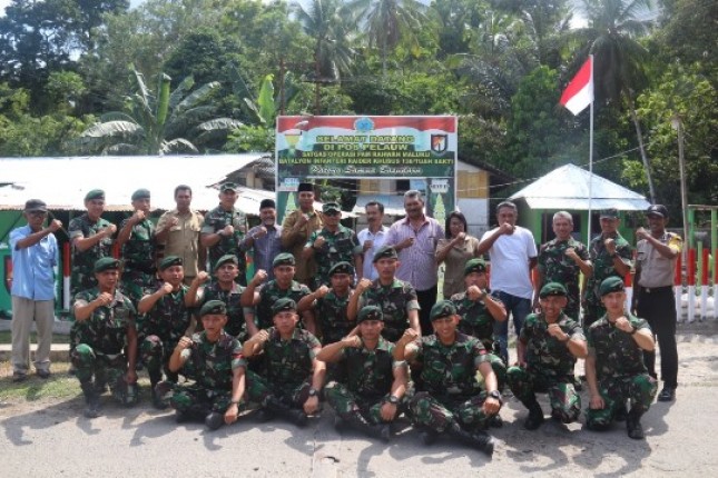 Inspektorat Kodam I/BB Kunjungi Satgas Pamrahwan Yonif Raider Khusus 136 di Maluku