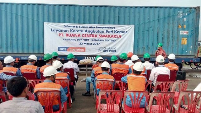 PT. Buana Centra Swakarsa (BCS Logistics) Mulai Operasikan Kereta Barang dari Cikarang Dryport