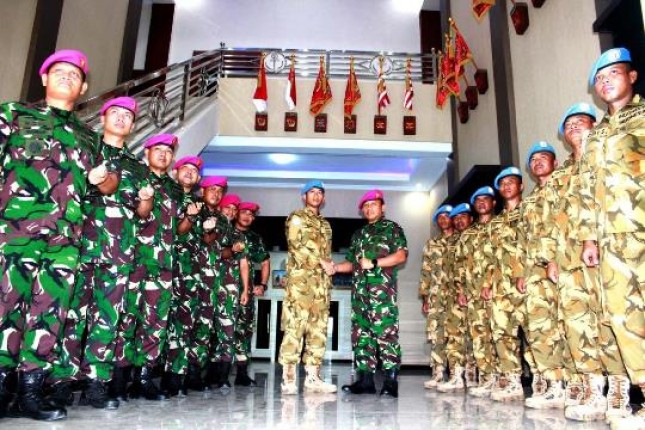 Danmenbanpur 2 Mar Sambut Delapan Personel Purna Tugas TNI Konga XXXIX-A/MONUSCO