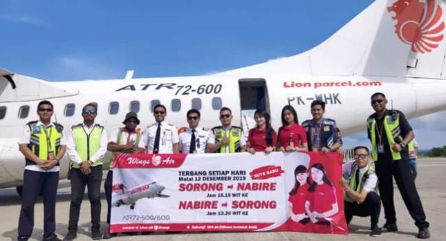 Dukung Industri Pariwisata, Wings Air Terbang dari Sorong ke Nabire