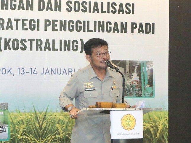 Menteri Pertanian Syahrul Yasin Limpo bicara poduksi padi