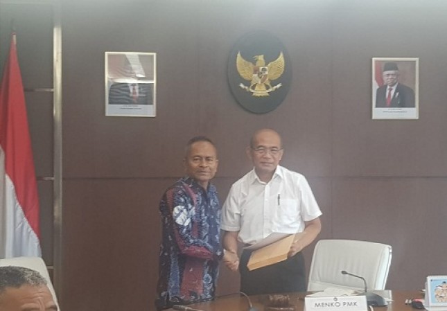 Pengurus Pusat PWI dan Panitia Pusat HPN 2020, melakukan pertemuan dengan Muhajir Effendy, Menteri Koordinator Bidang Pembangunan Manusia dan Kebudayaan pada Kabinet Indonesia Maju di kantornya jalan Merdeka Utara, Selasa (21/1/2020).
