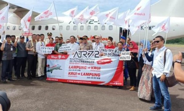 Dukung Sektor Pariwisata, Wings Air Resmikan Rute Tanjung Karang-Krui