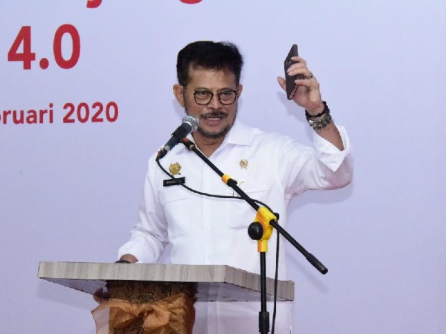 Menteri Pertanian Syahrul Yasin Limpo bicara KUR di Karanganyar