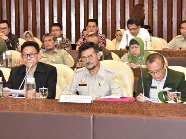 Menteri Pertanian Syahrul Yasin Limpo berada di DPR