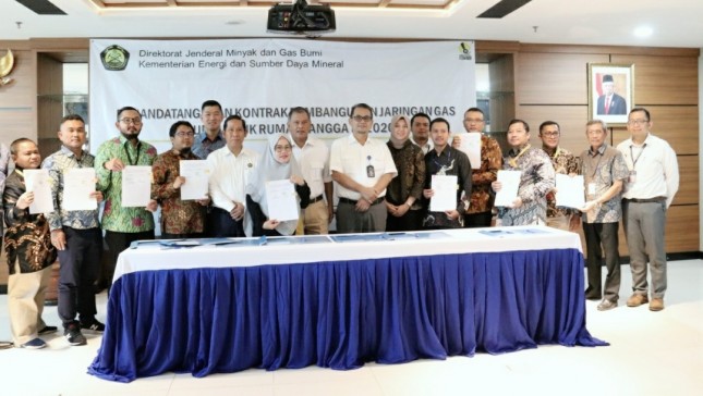 7 Paket Kontrak Pembangunan Jargas di 15 Kota Senilai Rp862 Miliar yang Diteken Pemerintah