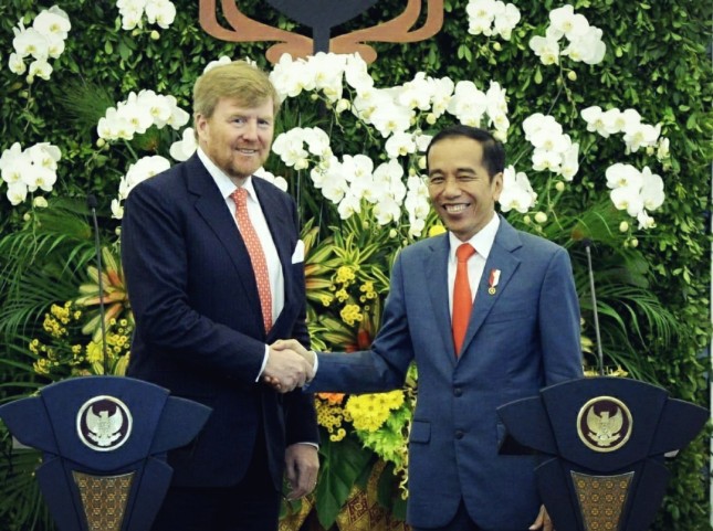 Presiden Jokowi bersama Raja Belanda di Istana Bogor