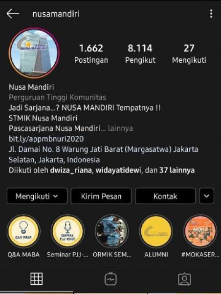 STMIK Nusa Mandiri Beri Informasi Kampus Via Media Social 