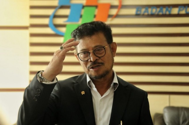 Menteri Pertanian Syahrul Yasin Limpo saat di BPS
