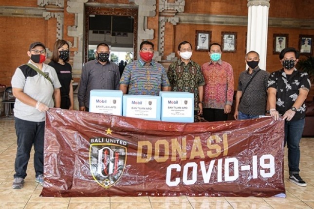 Ribuan Masker Donasi Bali United untuk Kabupaten Bulelelng